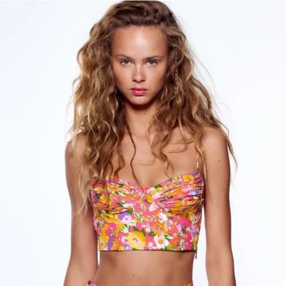 Zara floral corset